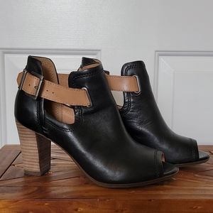 Clarks peeptoe booties